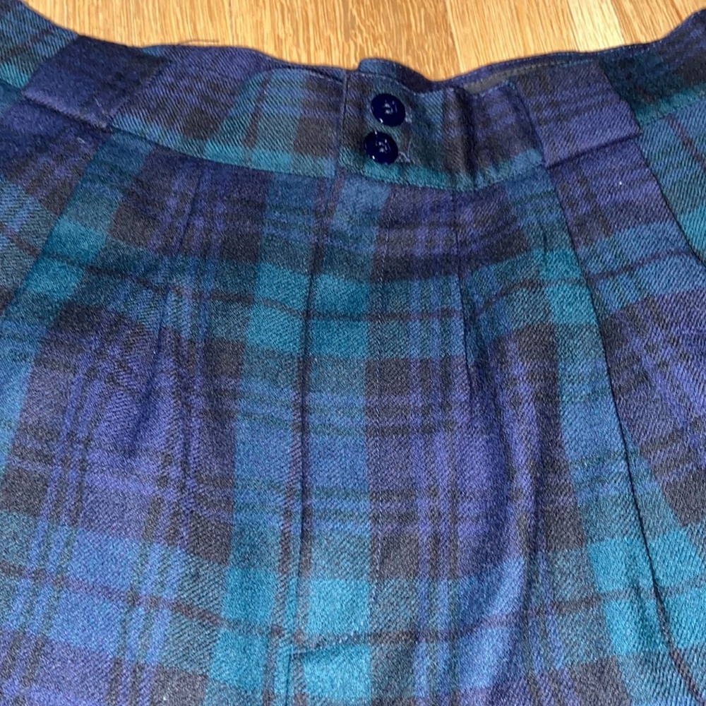 Vintage 100% Merino Wool Tartan Plaid Trouser Shorts Bulgarian Preppy Old Money - Picture 12 of 16